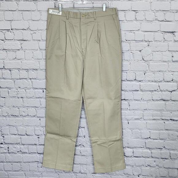 2/$20 Edwards Pleated Wrinkle Resistant Pants Size 36x32 | Classic Work Trousers - Picture 1 of 6